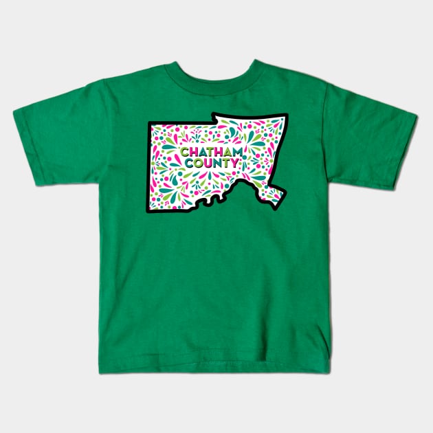 Chatham County, North Carolina Kids T-Shirt by My Depiction Addiction 